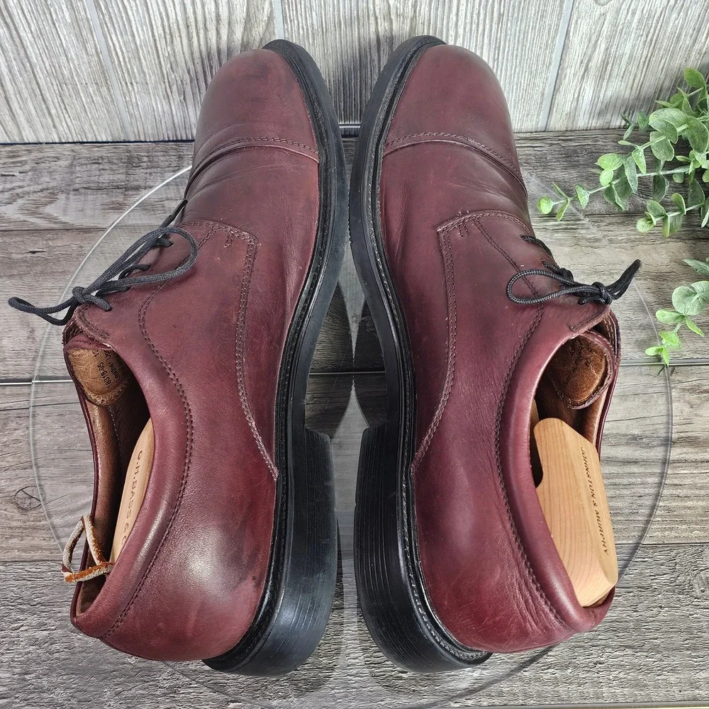 Florsheim Comfortech‎ DM2 Leather Cap Toe Oxford Men's 12M Burgundy Dress Shoes